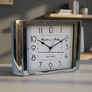 Aluminum Frame <b>Digital</b> <b>Wall</b> <b>Clock</b> White Dial Minimalist Design Eco-friendly Wedding Home Office Living Room Decor Stylish Silent - Product Image 2