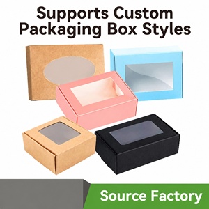Cajas de Papel Blanco para Galletas y Pasteles, Cajas para Regalos de San Valentín con Ventana para Donuts, Chocolate y Fresas - Product Image 1