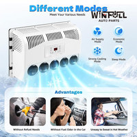 Kit de climatisation universel dissimulé Compresseur Condenseur Évaporateur 12V 24V Climatiseur de camion Chauffage de stationnement