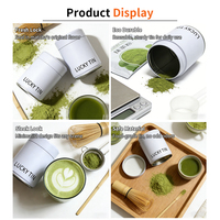 Fabricant de boîtes en fer blanc, petit récipient de stockage personnalisé en fer blanc, emballage métallique pour poudre de matcha, boîte à matcha avec couvercle à vis