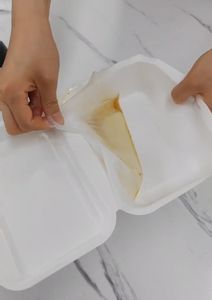 Özel PLA PET kaplama laminasyon filmi yiyecek kutusu şeker kamışı kağıt hamuru kapaklı paket paket paket fast food ambalaj kutusu - Product Image 2