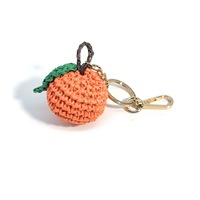 Stro gehaakte fruit sleutelhanger Raffia geweven ananas citroen hanger rugzak auto decor tropische charme reizen souvenir dames geschenken