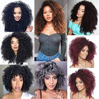 Extensions de cheveux synthétiques Marlybob pour tresses au crochet, teintes et thermo-fixables à l'eau chaude, pour femmes noires