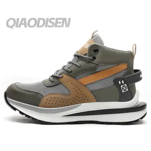 Sapatos de segurança masculinos respiráveis anti-punctura Qiaodisen, design confortável e antiderrapante, calçados de segurança para homens