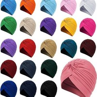 Gorros étnicos indios musulmanes anudados de alta calidad para mujer, gorros ajustables para dormir, turbantes para uso en exteriores, esquí, pesca, cuatro estaciones