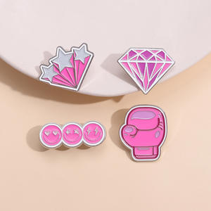 Insigne créatif rose féministe broche lunettes diamant lèvres chapeau papillon langue foudre <span class=keywords><strong>femmes</strong></span> puissance Portrait émail épinglette - Product Image 1