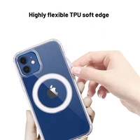 Étui de téléphone transparent en acrylique magnétique anti-chute moulé par injection YWS-2500GS avec charge sans fil pour Samsung S25 Edge