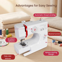 Máquina de Coser Pequeña de Calidad UFR-728, Fácil de Usar, con Pedal y Adaptador, Ideal para Modificaciones de Ropa, Manualidades y Bricolaje