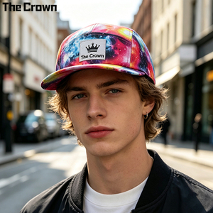 Gorra de 5 Paneles con Estampado de Galaxia y Logotipo Personalizado, Gorra con Diseño de Nebulosa, Visera Plana, Parche Tejido, Venta al Por Mayor - Product Image 1