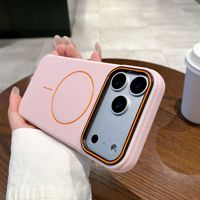 Étui de téléphone portable magnétique de luxe en TPU antichoc avec recharge sans fil pour 17/16 Pro Max