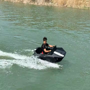 ダブルシートモーターボート電動ウォータージェットボートファッショナブルなジェットスキー電動ゴーカート波サーフィンEボートウォータースポーツ用 - Product Image 1