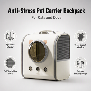 <span class=keywords><strong>Zaino</strong></span> Trasportino per Animali Domestici Furrivo Space Capsule con 4 Prese d'Aria, Traspirante, Lavabile, Pieghevole, Leggero, Borsa da Viaggio per Gatti di Piccola Taglia - Product Image 1