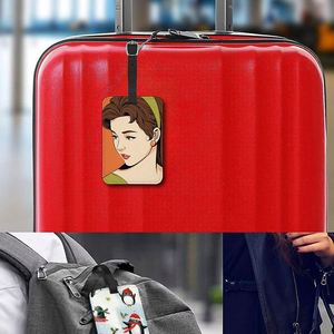 Custom Personalized Blank PU Luggage <b>Tag</b> <b>ID</b> Name <b>Tag</b> Waterproof Sublimation Blanks Letter Pattern Fashionable - Product Image 6