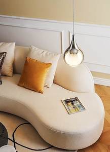 阁楼玻璃吊灯。 北欧后现代设计师艺术样板间。 卧室床头简约吊灯。 - Product Image 6