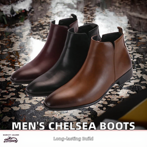 Dernières Bottines Chelsea Antidérapantes Style Britannique pour Hommes en Cuir PU, Bottines Habillées en Daim Tailles 40-50 - Product Image 2