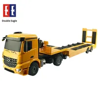 Double Eagle E562 Camion de transport électrique télécommandé 30m, remorque plateau, prêt à l'emploi intérieur-extérieur pour garçons
