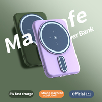 Nouvelle Batterie Externe Magnétique Ultra-Mince Sans Fil 5000 mAh 2026 avec Logo Personnalisé, Mini Batterie Portable pour Cadeaux