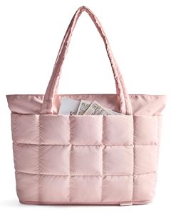 Bolso Tote para Mujer, Ligero, Acolchado, con Compartimentos, Bolso <span class=keywords><strong>de</strong></span> Hombro, Bolso <span class=keywords><strong>de</strong></span> Mano para Viajes, Trabajo, Gimnasio, Estudio - Product Image 1