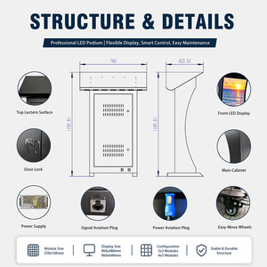 Pantalla LED de Podio Móvil con Píxeles Personalizables, Pantalla LED Vertical Todo en Uno para Conferencias, Escenarios, Discursos y Eventos - Product Image 4