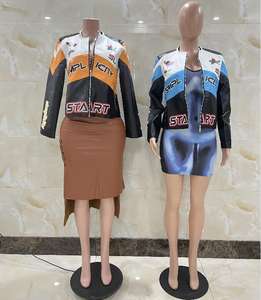 K210-new à la mode automne mode 2023 printemps motard veste en cuir pour femmes veste de moto - Product Image 2