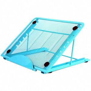 Hot Deals Easy Carry Anti Slip Portable Laptop Stand <b>Foldable</b> Holder Adjustable Height Metal Mesh Laptop Stand - Product Image 2