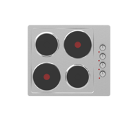 Cuisinière combinée gaz et électrique en acier inoxydable de 60 cm