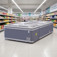 Congélateur commercial en îlot Kenkuhl à coffre profond pour supermarché