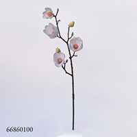 Bunga Buatan Gaya Nordik Modern 80cm, Magnolia Liar Buatan Tangan dengan Sentuhan Alami, Dekorasi Rumah untuk Pernikahan, Paskah, Wisuda, Dalam/Luar Ruangan