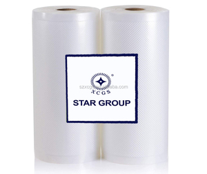 Plastic Packing Embossed Vacuum Sealed Nylon Food Storage Polythene Bag On Roll