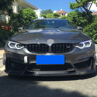 Lèvre de pare-chocs avant en fibre de carbone style VRS pour BMW F80 M3 Sedan F82 F83 M4 Coupé 2012 - 2019