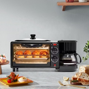 Estación de desayuno eléctrica 3 en 1 de alta potencia, microondas, barbacoa, <span class=keywords><strong>parrilla</strong></span>, tostadora, <span class=keywords><strong>cafetera</strong></span>, conveniente máquina de desayuno para el hogar 9L - Product Image 1
