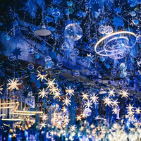 Lustre en forme de méduse en acrylique à 10 têtes, éclairage LED, pour décoration intérieure, scène de mariage et événements, alimentation CA