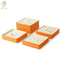 Métallique marque OEM luxe bijouterie vitrine design personnalisé anneau plateaux or métal bijoux présentoirs plateau