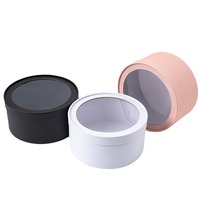Boîte cadeau en carton transparent avec fenêtre, couvercle supérieur et inférieur, pour arrangements de fleurs fraîches, emballage de bouquets de style seau
