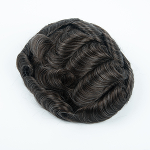 Thin Skin 0.06mm Natural Hair <b>Men</b> Toupee Human Hair <b>Men</b> <b>Wig</b> Replacement Systems Hair Piece Protesis Capilar Hombre Male <b>Wig</b> - Product Image 5