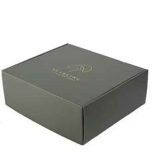 Manufacturer Custom Stamp Golden Foil Logo Corrugated Delivery Shipping Gifts Black Wine Soda boxes