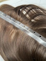 Extensions de cheveux humains Remy européens super épaisses, double trame, double densité, 20 pouces, blond platine, doux, logo personnalisable
