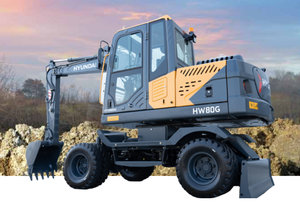 Precio bajo Nuevo Hyundai HW80G Excavadora de ruedas Hyundai HW60 Nueva excavadora de ruedas 8 Ton Hyundai Rueda Mini excavadora para la venta - Product Image 5