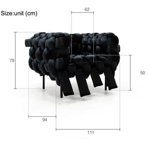 Modern Design Special-Shaped Micro-elastic Fleece Woven <b>Single</b> <b>Sofa</b> Metal Frame Customized Comfort Lounge <b>Chair</b> for Hotel Room - Product Image 6