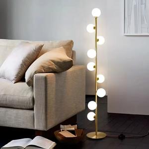 Offre Spéciale salon <span class=keywords><strong>boule</strong></span> de verre or maison <span class=keywords><strong>doré</strong></span> debout moderne luxe coin lumière nordique Led <span class=keywords><strong>lampadaire</strong></span> pour salon décor - Product Image 4