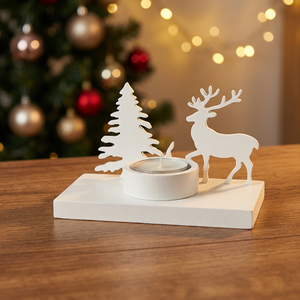 Deer Shape Metal <b>Tealight</b> <b>Holder</b> Christmas Candle Jar Table Decor Handmade Home Decoration Gift - Product Image 2