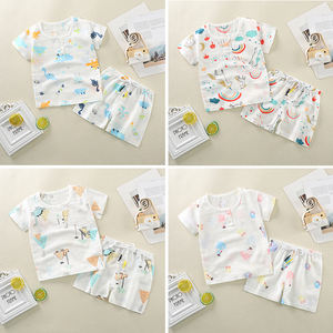 Conjunto de Gasa de Algodón Puro Transpirable con Estampado de Dibujos Animados para Niño, Económico - Product Image 6