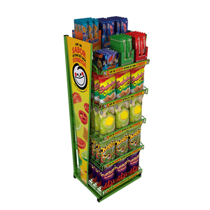 Tháo rời logo thương hiệu kim loại sàn hiển thị đứng Tủ dây kim loại Khoai Tây Chip hiển thị giá - Product Image 5