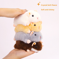 Pendentif en peluche magnétique de la série Hamster Créatif, mini figurine animale porte-clés pour sac à dos, ornement, vente en gros, cadeau de fête