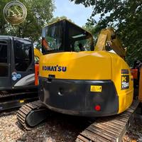 Meilleure Vente : Excavatrice sur Chenilles Compacte Komatsu PC78US PC78 d'Occasion, 8 Tonnes, Faible Kilométrage, avec Chenilles en Caoutchouc pour la Construction Urbaine