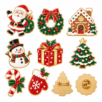 Assortiment de pin's émaillés de Noël pour cadeaux de fête, cadeaux de Noël pour les enfants, cadeaux d'entreprise, pin's en émail dur personnalisés en gros
