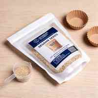 Graines de sésame blanches naturelles mélangées - Doublement nettoyées, teneur élevée en huile 45-50%, pour tahini et confiserie, stockage à sec, durée de conservation 1-2 ans
