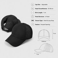Casquette de sport unie à lanières croisées, maille respirante découpée au laser, légère pour la course, le golf et le baseball