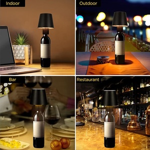 Wholesale Modern Touch Control <b>LED</b> Table Lamp Rechargeable Plastic Wine Bottle Night <b>Lights</b> for Home Bar Christmas Decoration - Product Image 6