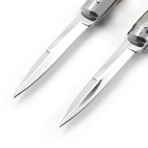 Italian Mafia 440-Blade all'aperto coltello pieghevole sicuro da caccia coltelli da tasca manico in legno manicotto in Nylon per campeggio strumenti tattici OEM - Product Image 4